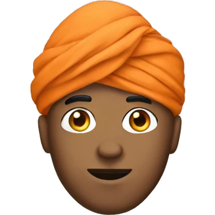turban orange white guy emoji