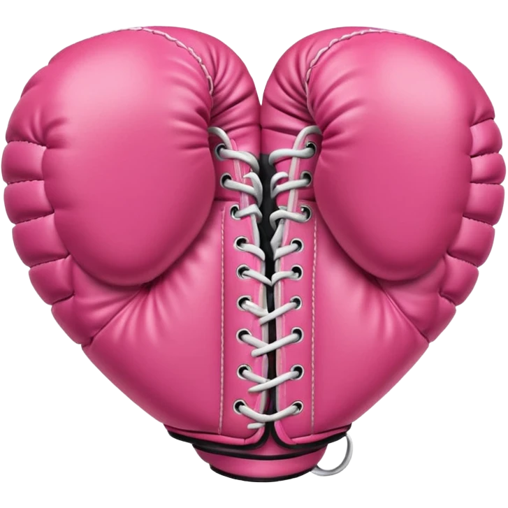 Pink boxing gloves inside the heart emoji