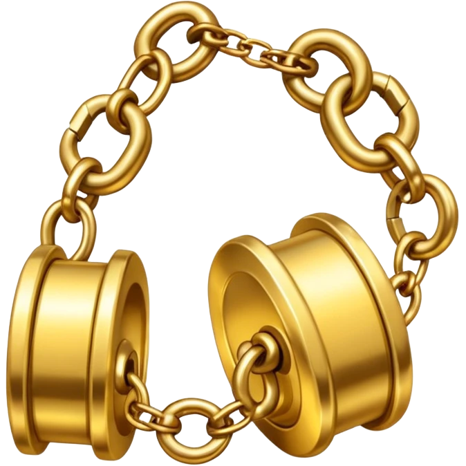 Golden shackles chains emoji