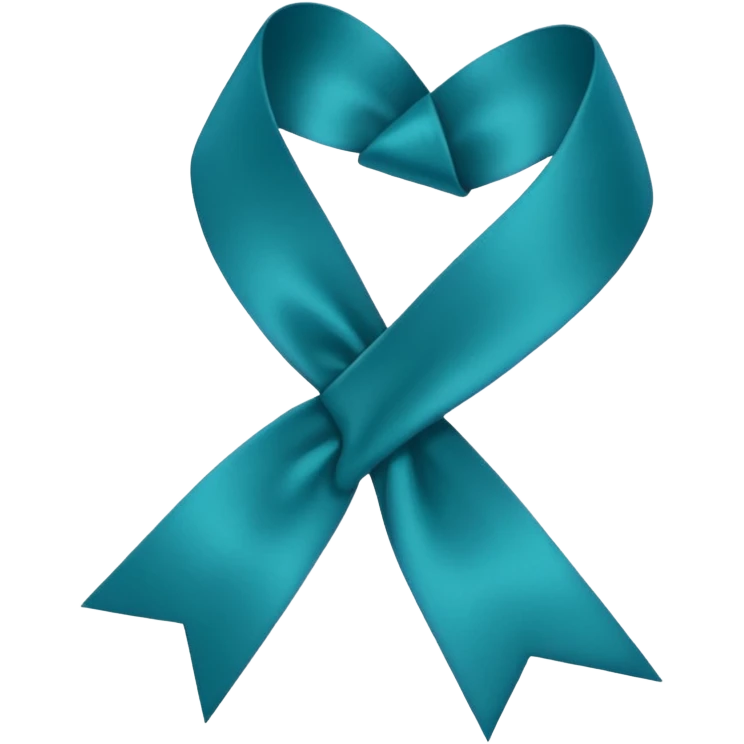 Teal ribbon with You Rock wording emoji