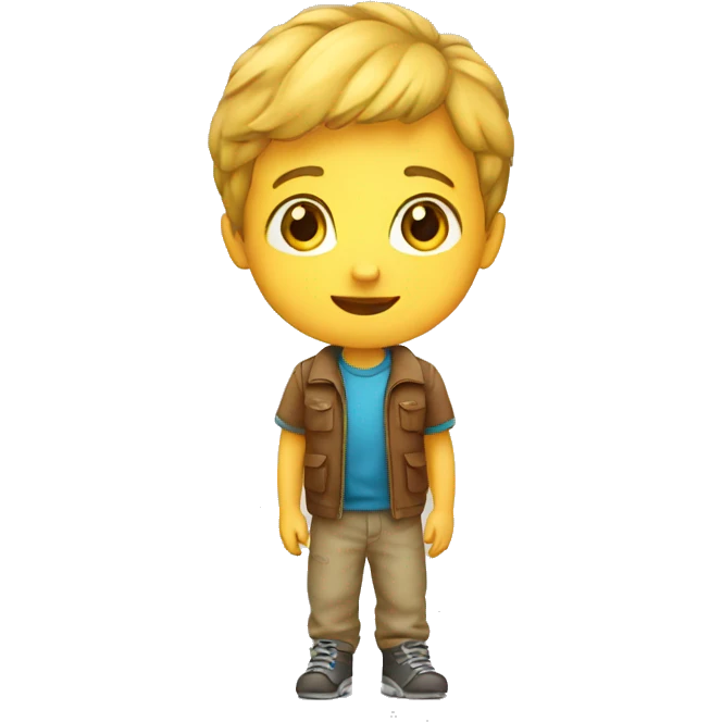 a kid is very must interested to learn and explore emoji