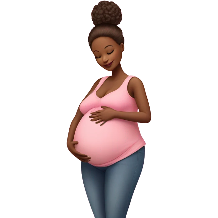 Pregnant barbie with doula emoji