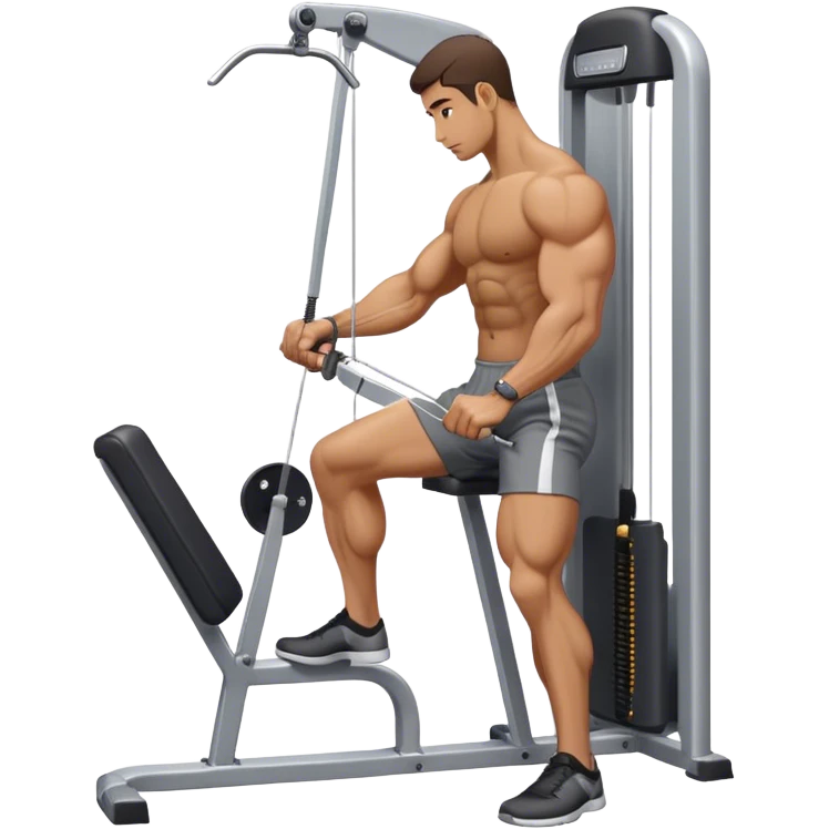 side-view man cable-machine tricep-pushdown emoji