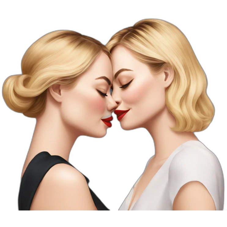 Emma stone kiss margot robbie emoji