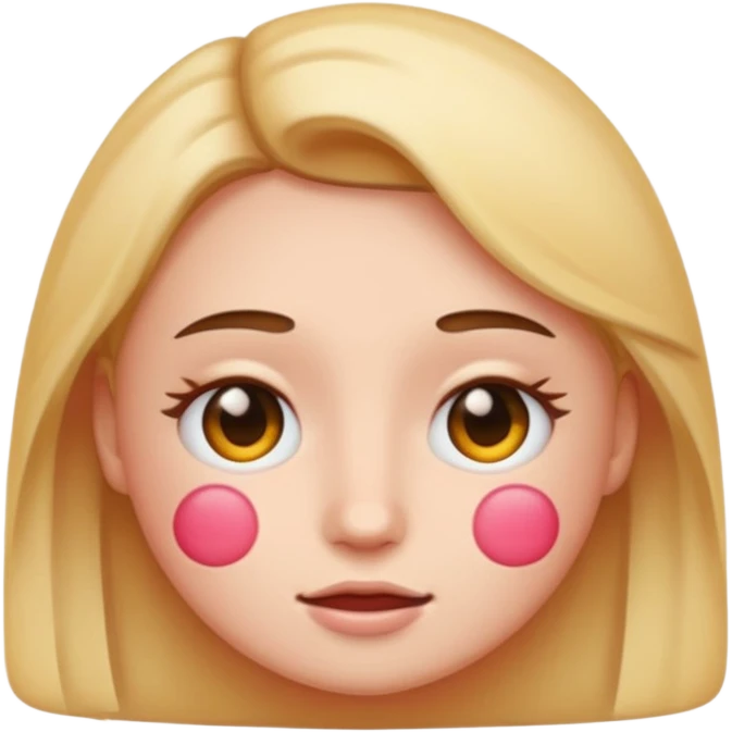 Emoji blush on one side emoji