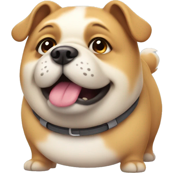Really chubby dog emoji