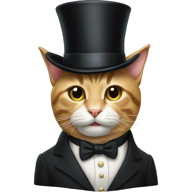 cat with a top hat emoji