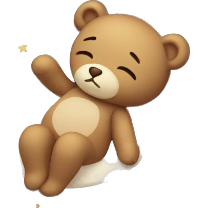 Teddy bear sleeping on the moon emoji