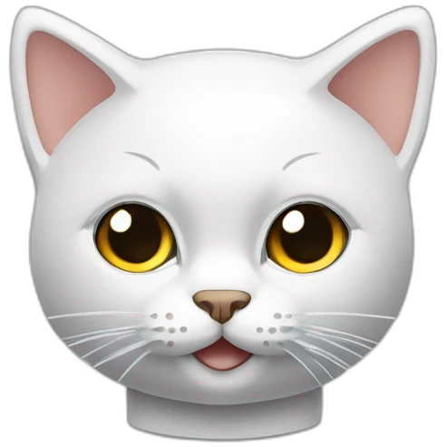 Un chat blanc sur une Audi S1 emoji