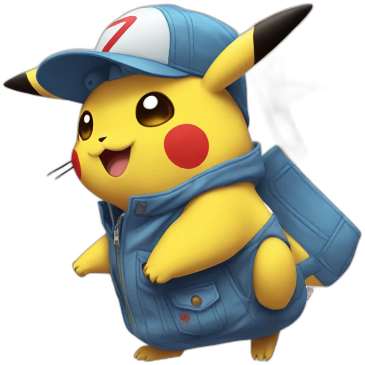 Pikachu love emoji