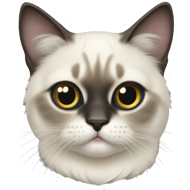 cat Cute and creepy sacred of birman emoji