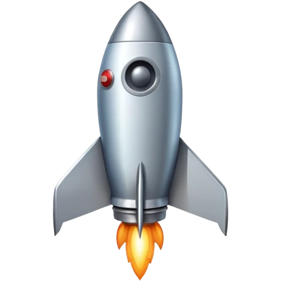 rocket emoji with a white X cross in the middle emoji