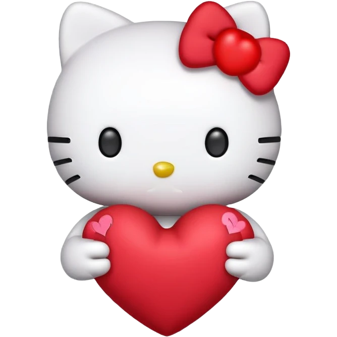 hello kitty heart emoji