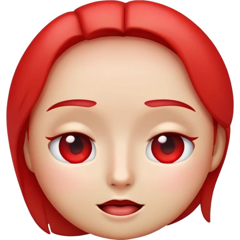 An emoji following the typical android base emoji style, with no mouth, eyes turned down, and blushing. emoji