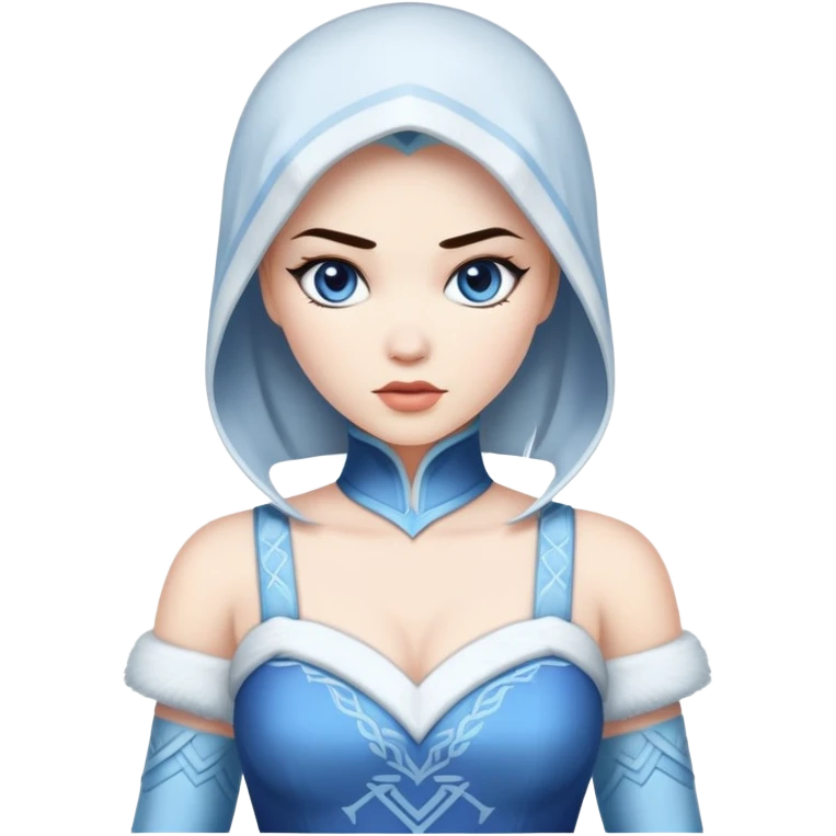 Subzero from mortal kombat wearing a dress emoji