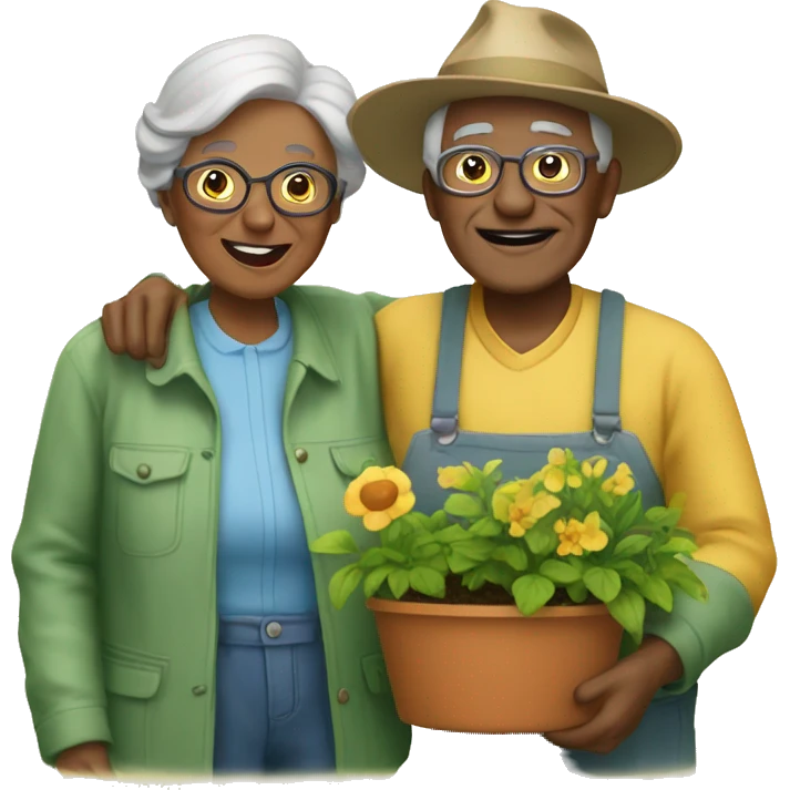 grandparents are gardeners emoji