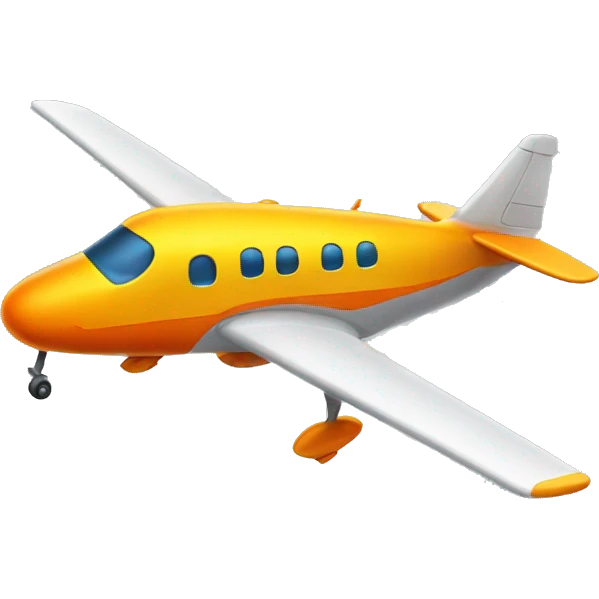 orange and yellow flyig plane emoji