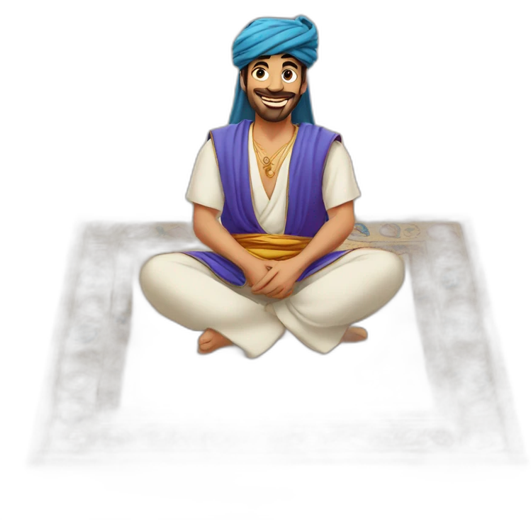 Aladin sur un tapis emoji