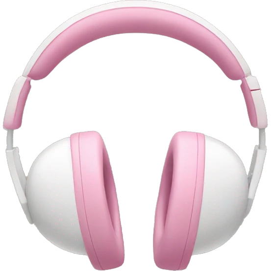 Light pink Apple headphones  emoji