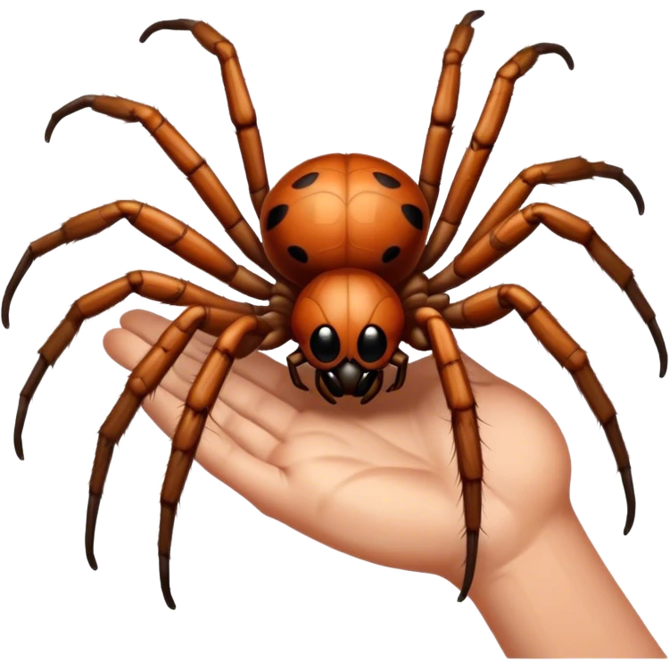 spider on hand emoji