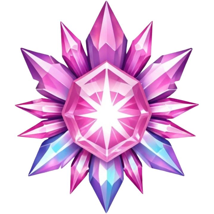 glitter cristal rosa shock emoji