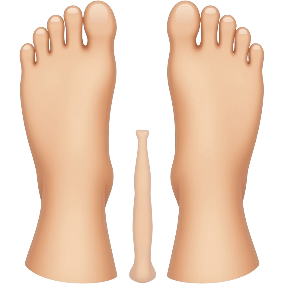 Naked girl full body feet on a penis emoji