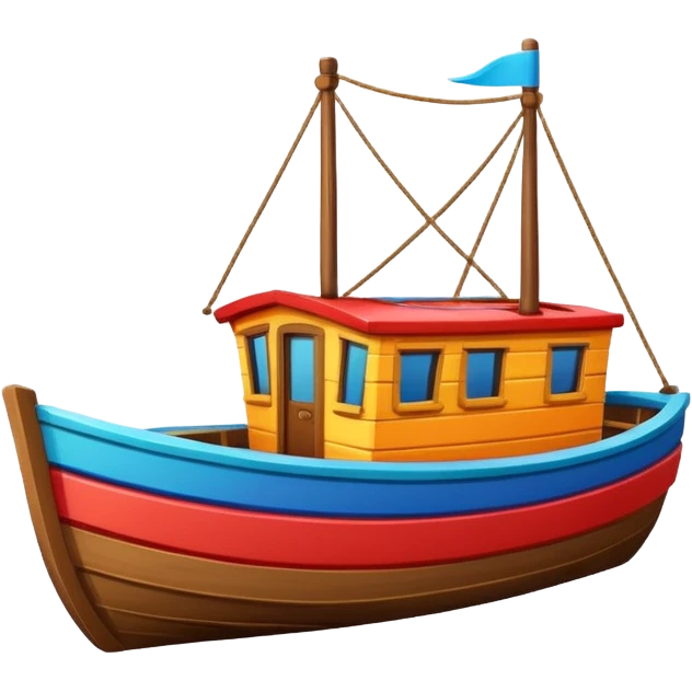 boat in cartoon  emoji