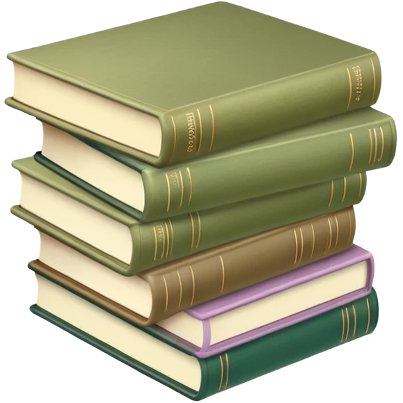 Pastel olive books  emoji