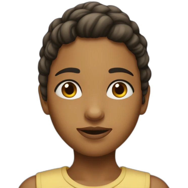 Fille sous un burrau emoji