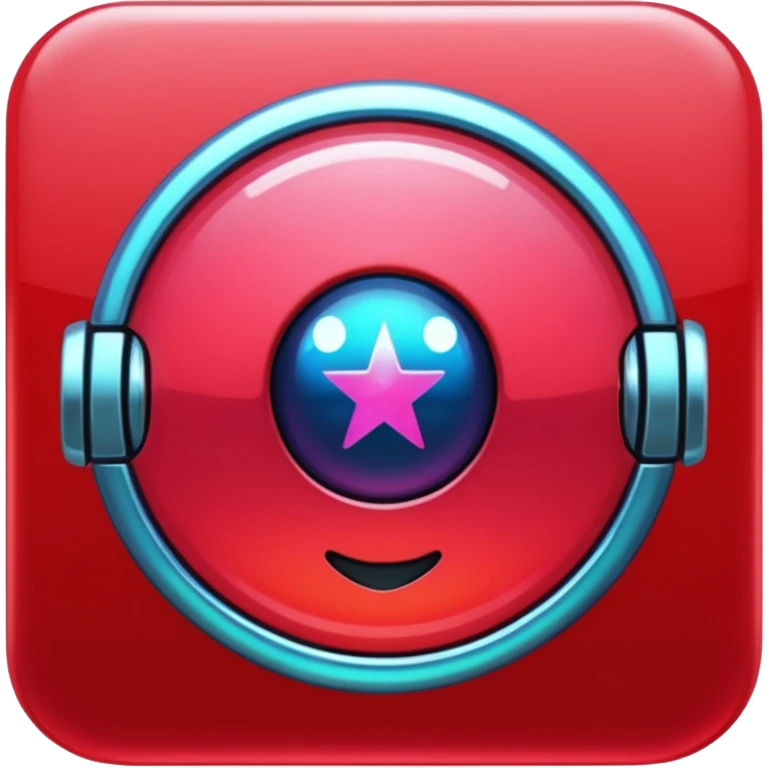 red glitter cyberpunk emoji
