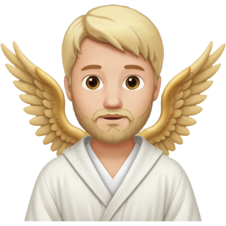 angel with blonde hair and blonde beard emoji