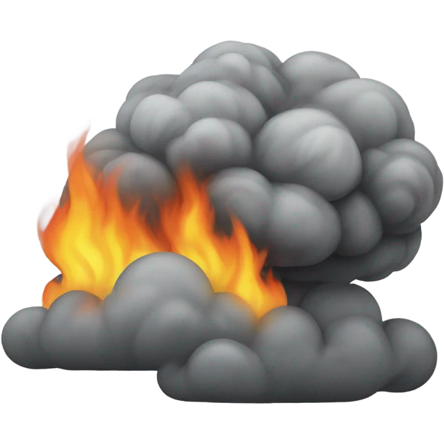 Smoke from fire emoji