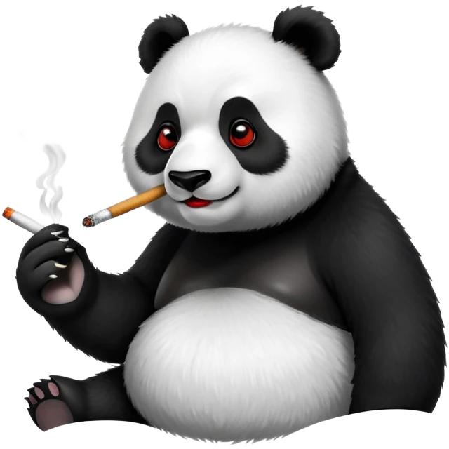Panda fumando cigarro emoji