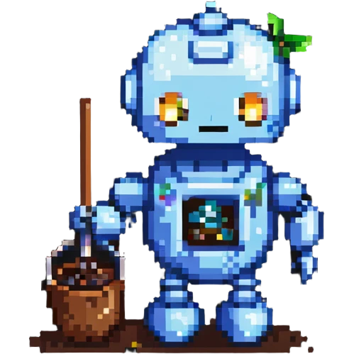 robot janitor with poop emoji