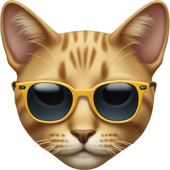 Cat with sunglasses emoji