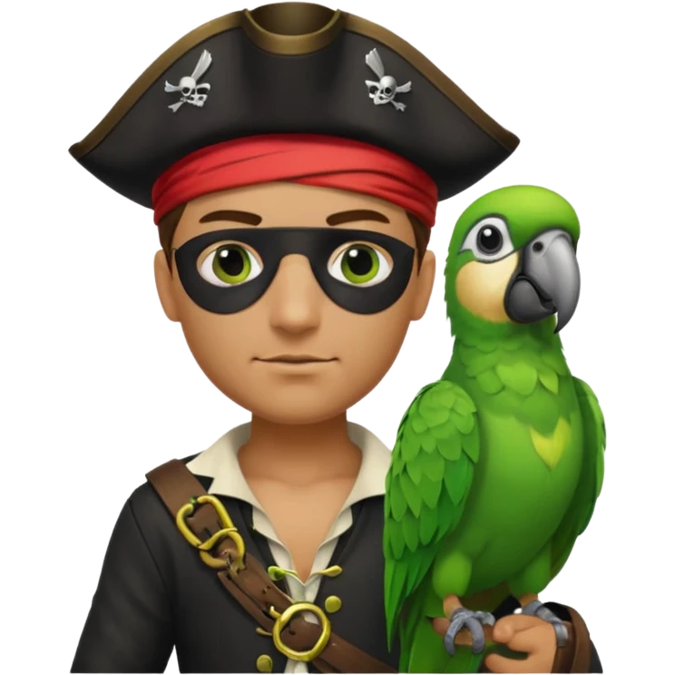 pirate and parrot emoji