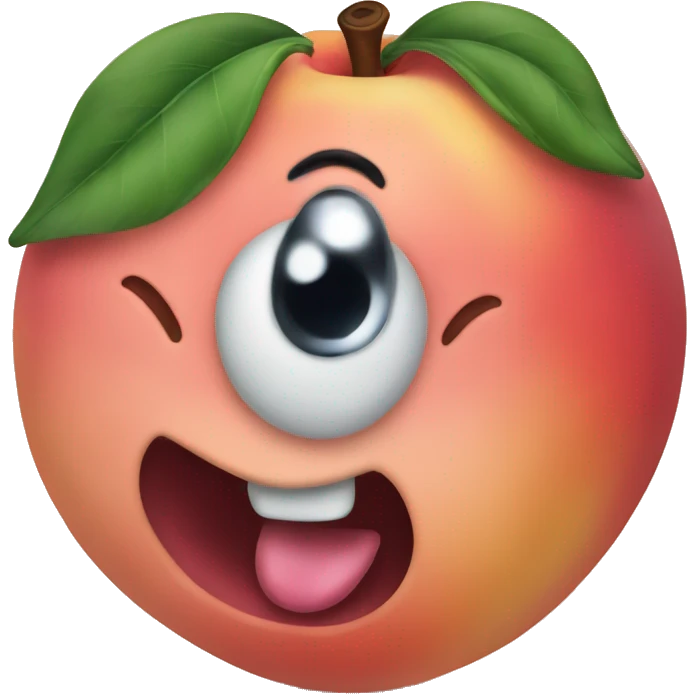 drooling peach emoji