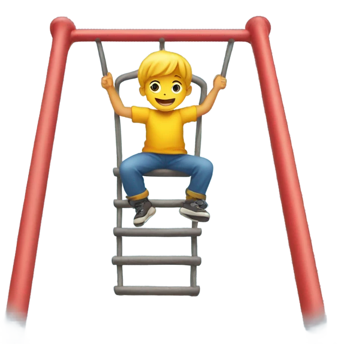 a child climbs  emoji