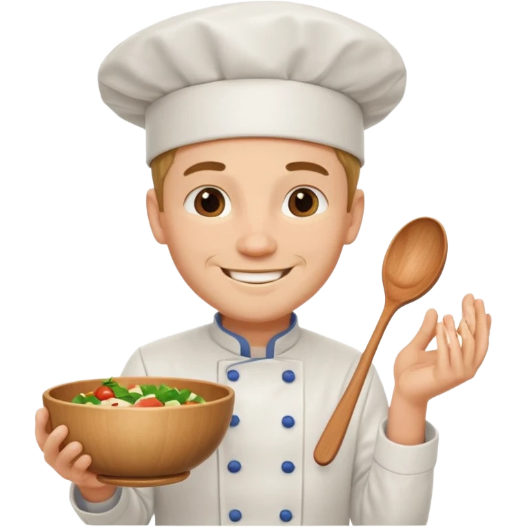   man Chef Holding Bowl emoji