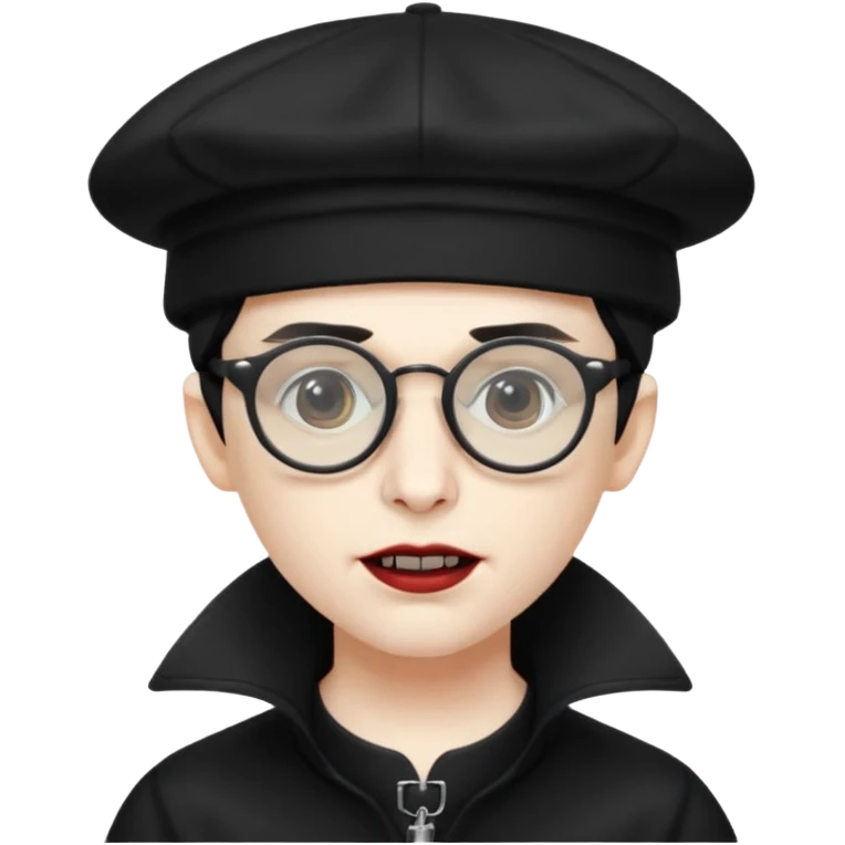 
vampire with hat and glasses emoji