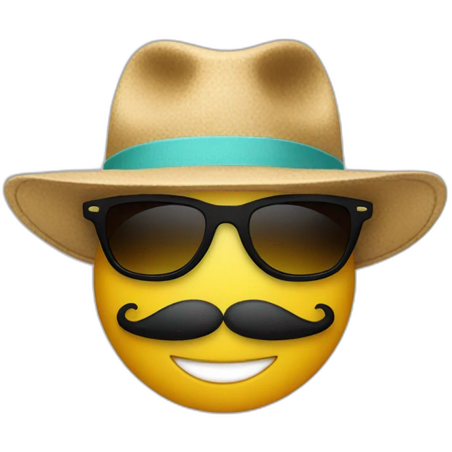 Sunglasses with hat emoji