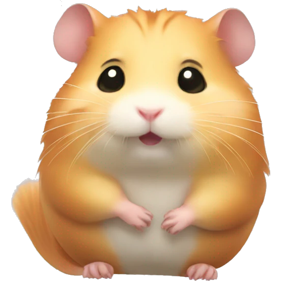 hamster with fish tail is shy emoji