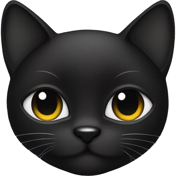 A cute minimalist black cat  emoji