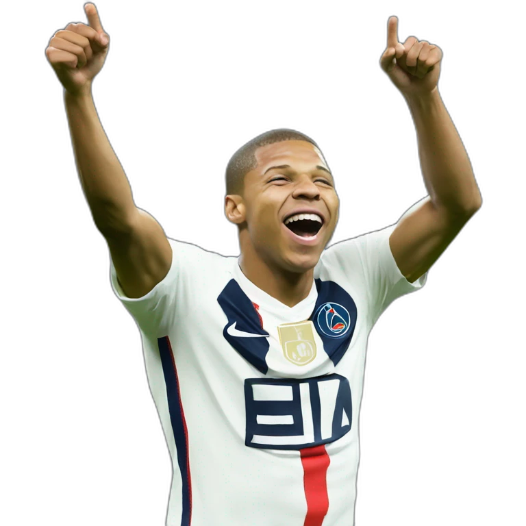 Mbappe celebring emoji