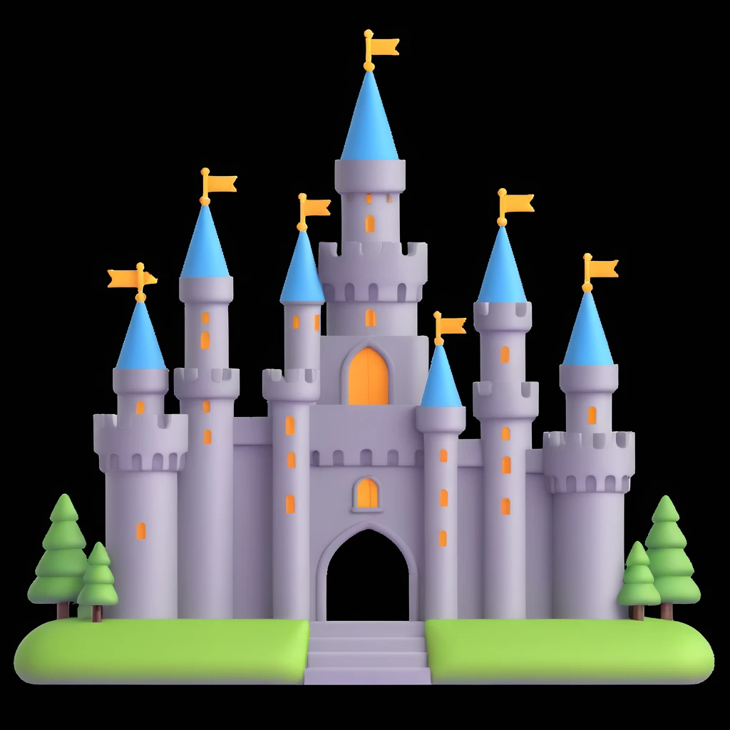 king and queen, castle background emoji