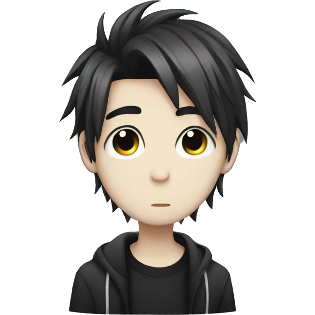 Emo anime boy emoji