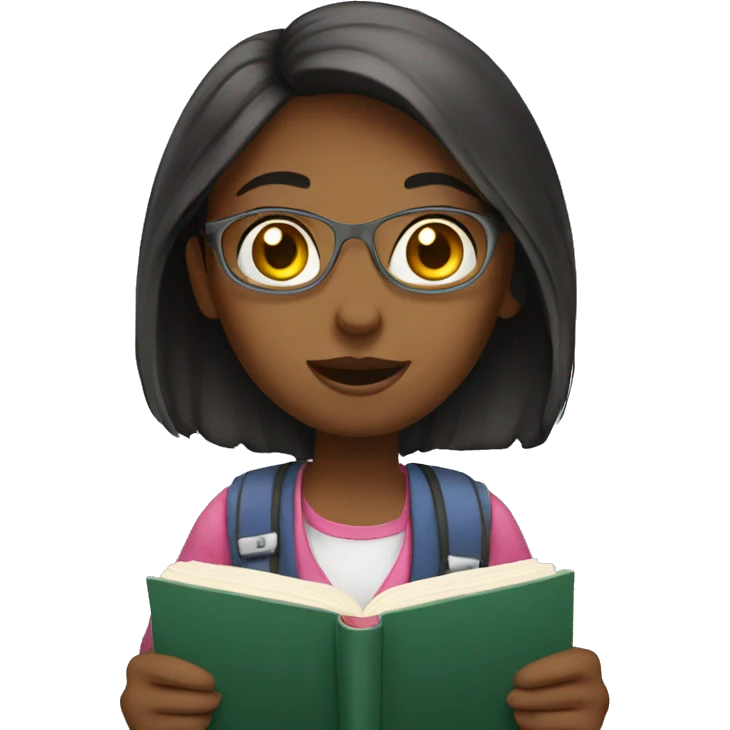 Girl studying emoji