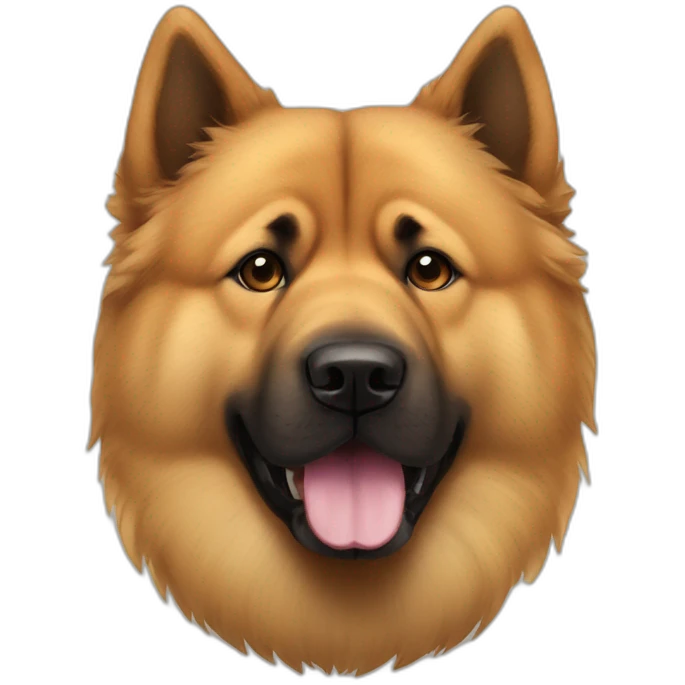 Chow chow and German shepherd mutt  emoji