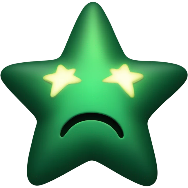 A dark green star emoji