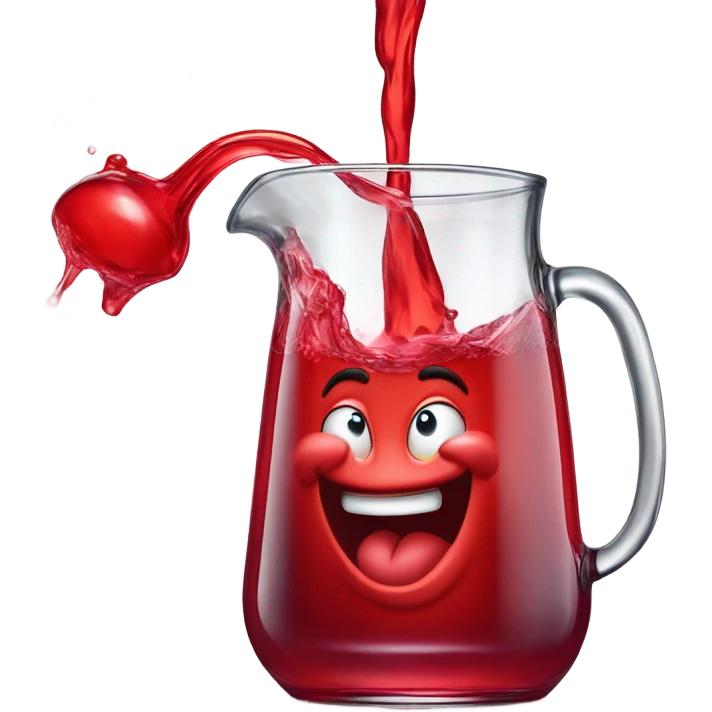 The Kool-Aid man pouring a glass of kool-aid emoji